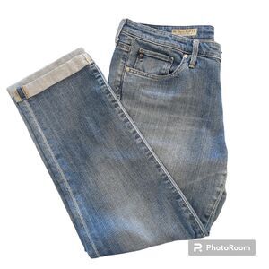 AG Adriano Goldschmied Womens Jeans Size 31 Stevie Roll-Up, Straight Leg